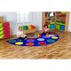 Rainbow Semi-Circle Placement Carpet 300 x 150cm