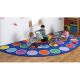 Rainbow Large Semi-Circle Placement Carpet 400 x 200cm