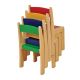 Beechwood Stackable Chairs Assorted Colours Pack of 4