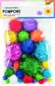 FOLIA POMPONS SPARKLING RAINBOW 30 PCS ASSTD